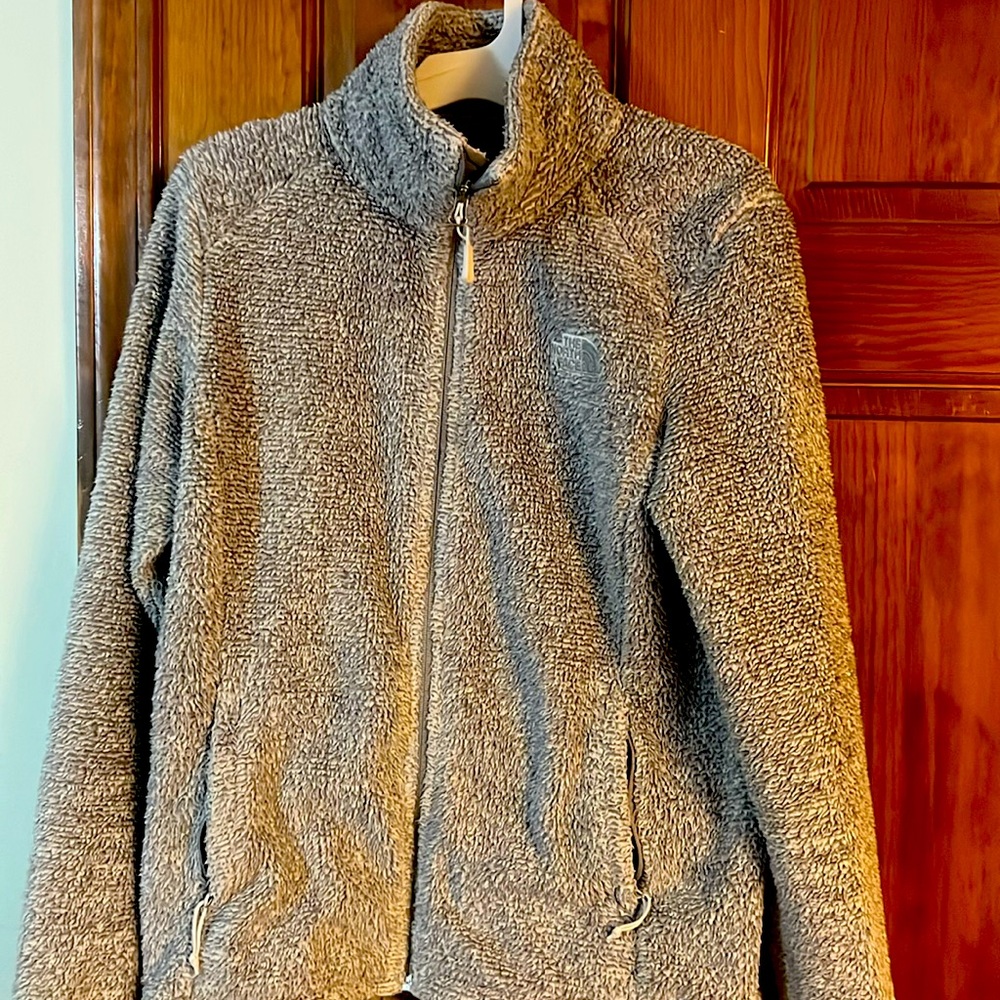 The North Face Women's Gray Fuzzy Full-Zip Jacket
